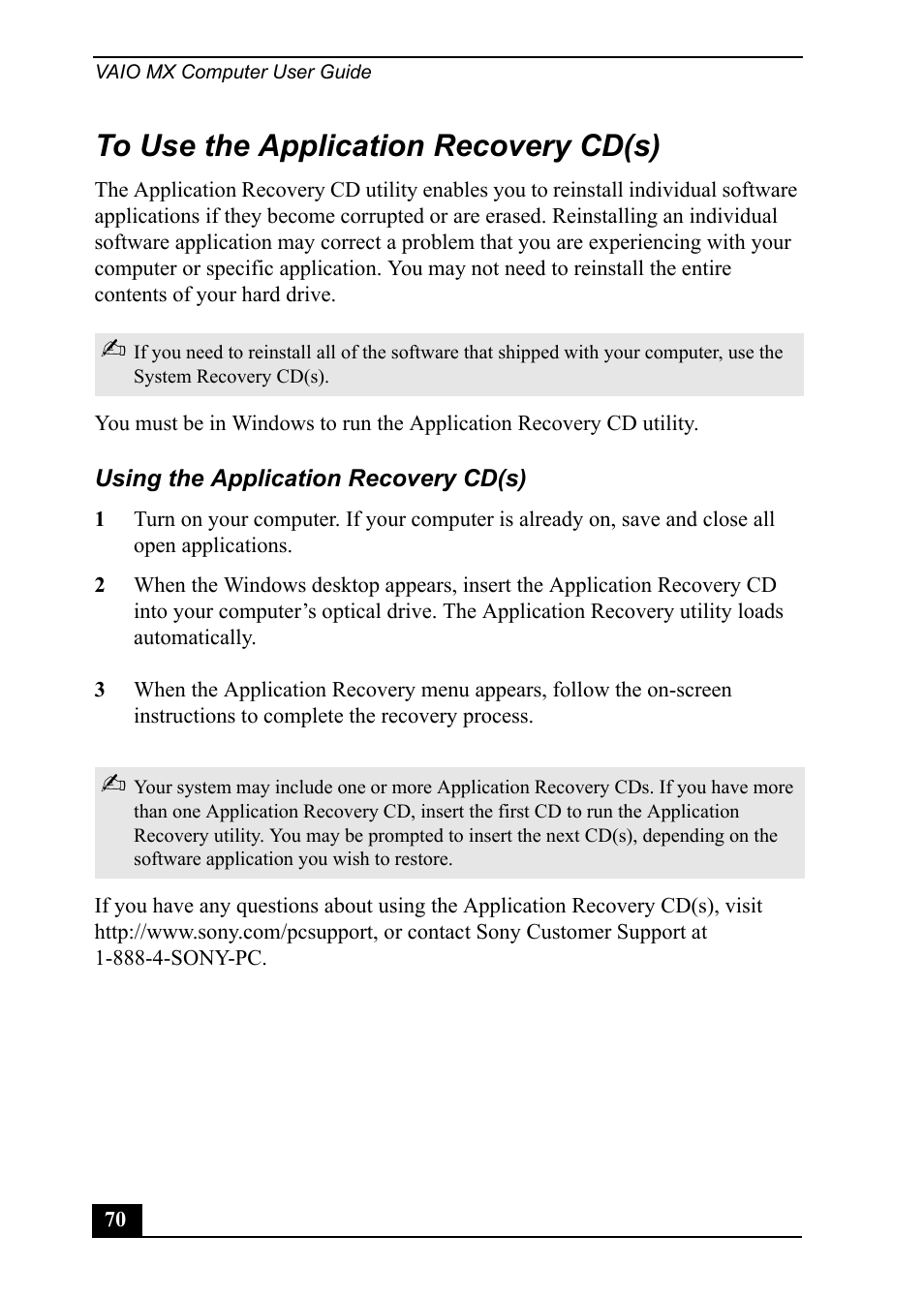 Sony PCV-MXS20 User Manual | Page 70 / 100