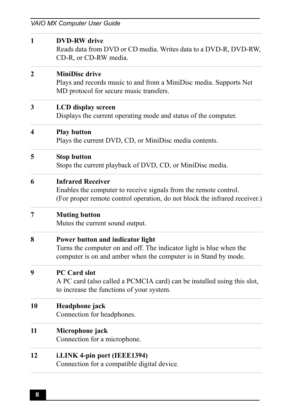 Sony PCV-MXS20 User Manual | Page 8 / 100