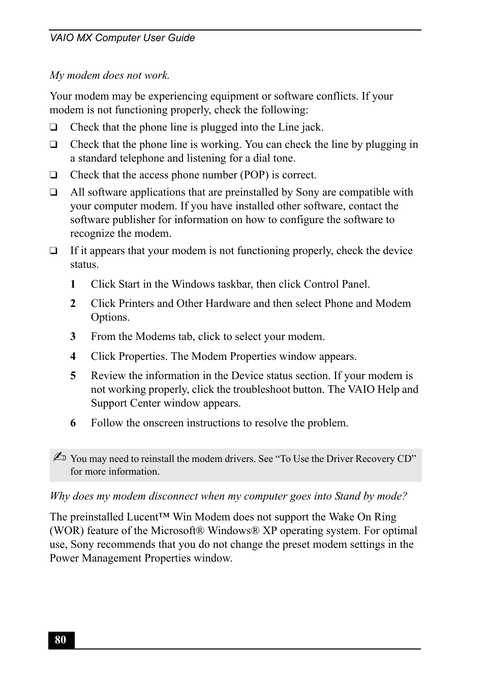 Sony PCV-MXS20 User Manual | Page 80 / 100