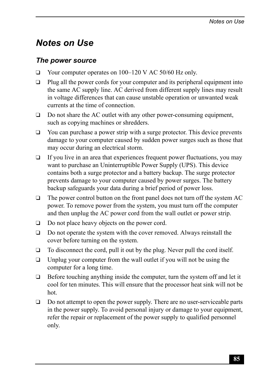 Sony PCV-MXS20 User Manual | Page 85 / 100