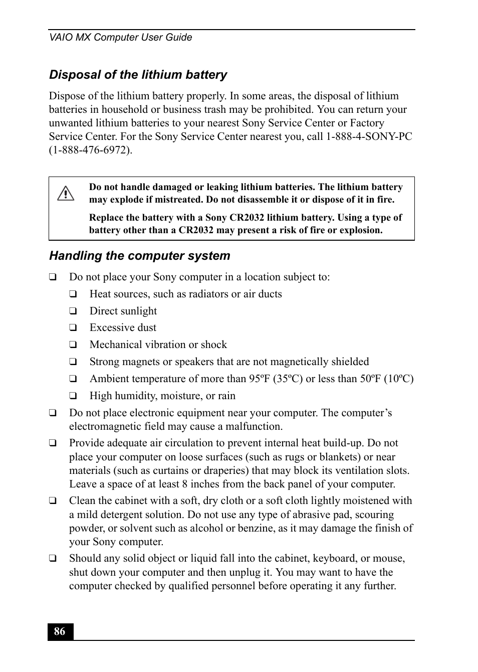 Sony PCV-MXS20 User Manual | Page 86 / 100