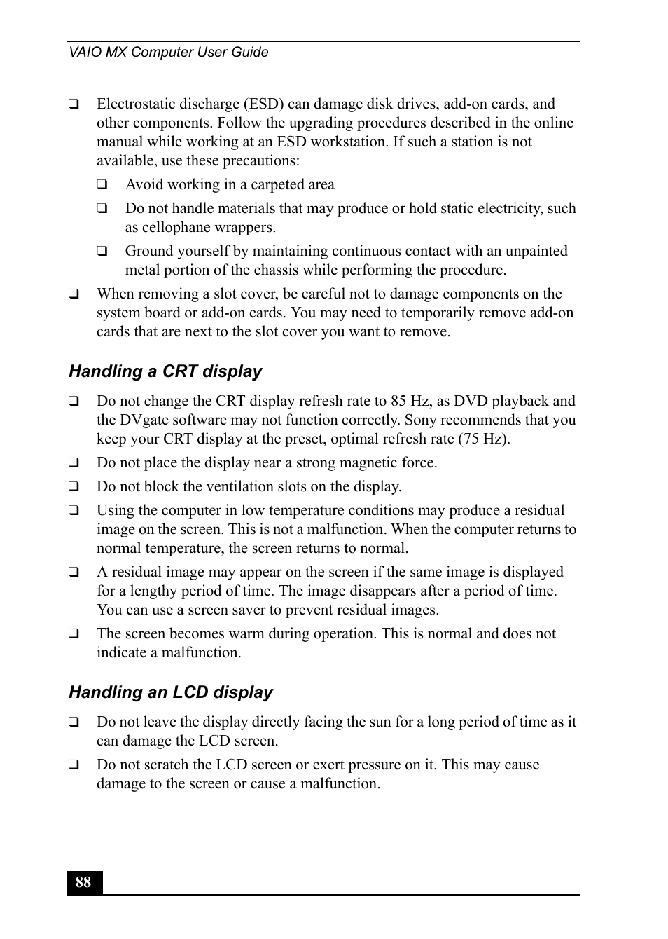 Sony PCV-MXS20 User Manual | Page 88 / 100