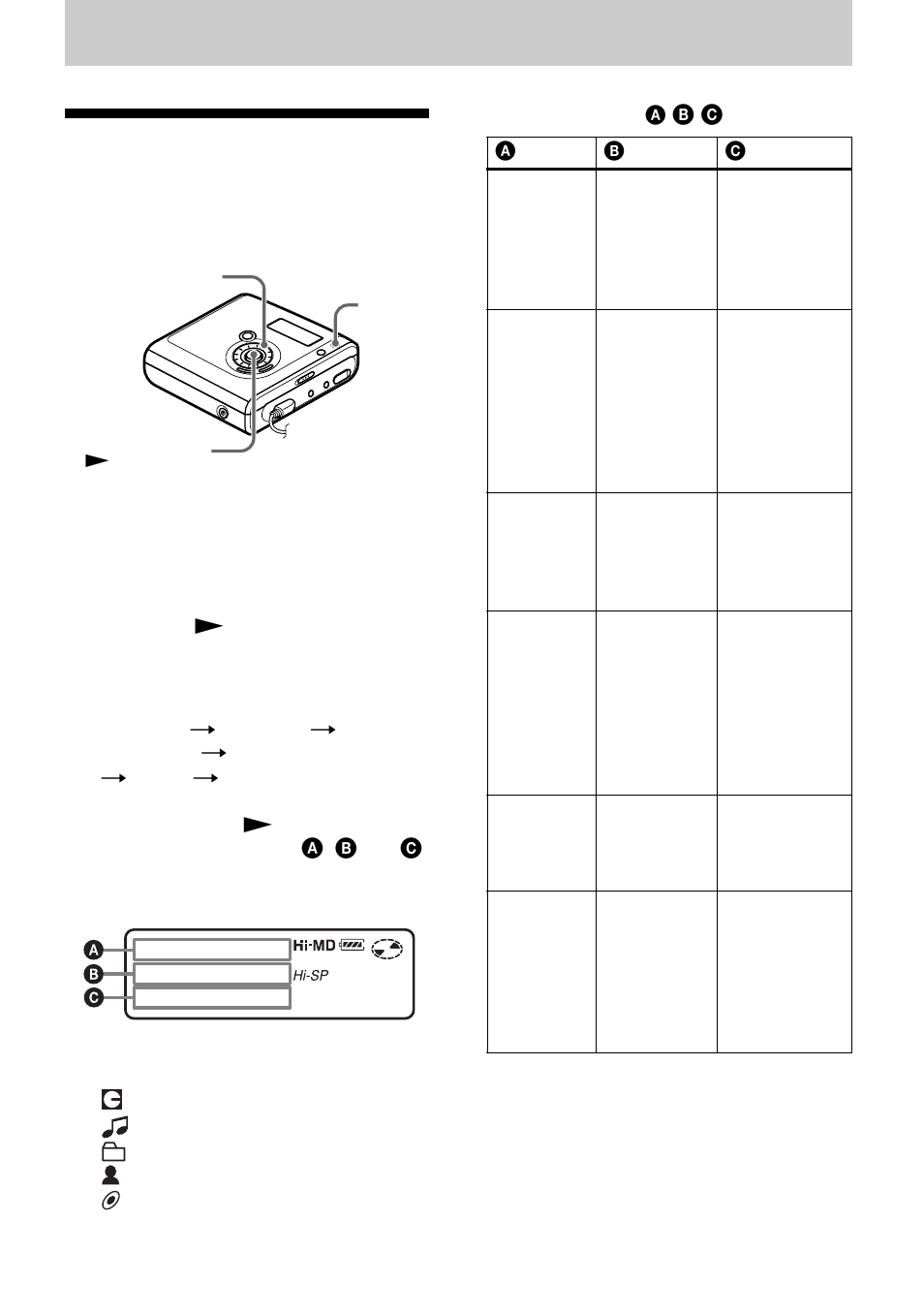 Various ways of playback, Viewing various information | Sony MZ-NH700 User Manual | Page 37 / 116