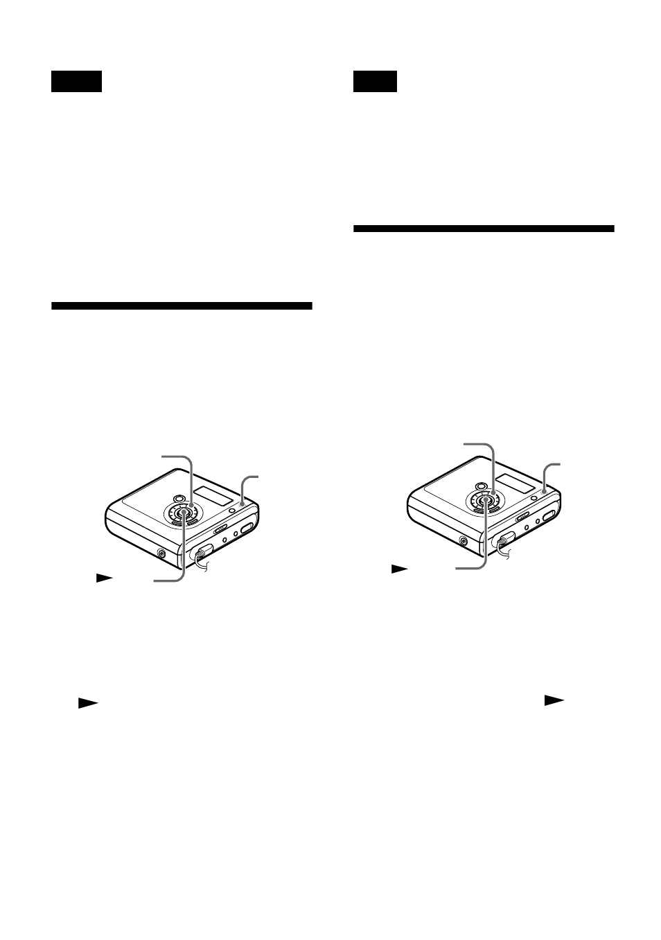 Starting the playback quickly (quick mode), Selecting the disc mode (disc mode) | Sony MZ-NH700 User Manual | Page 58 / 116