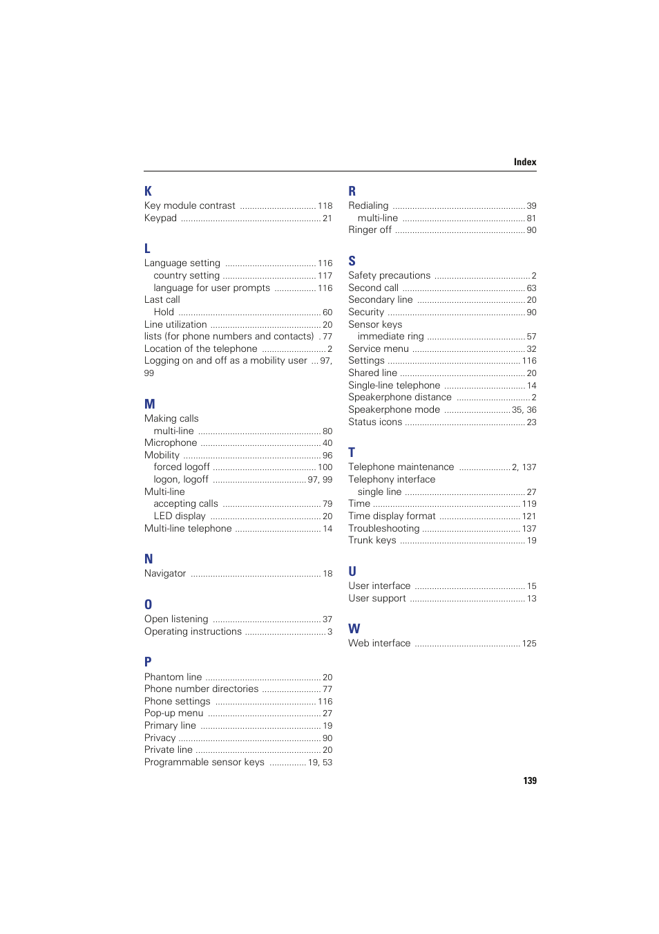 Sony HIPATH 8000 User Manual | Page 139 / 140