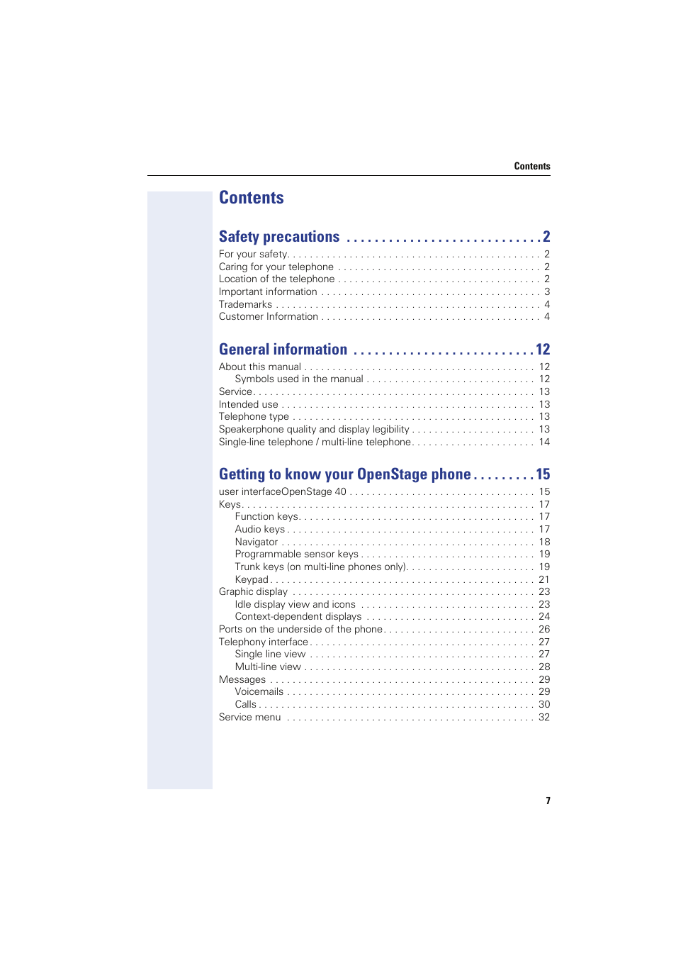 Sony HIPATH 8000 User Manual | Page 7 / 140