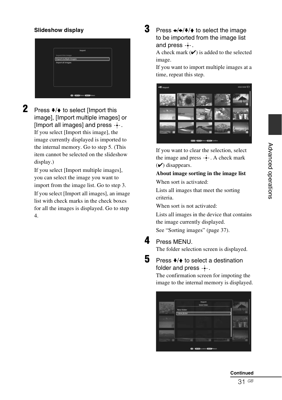 Sony S-Frame 4-259-436-12 (1) User Manual | Page 31 / 64