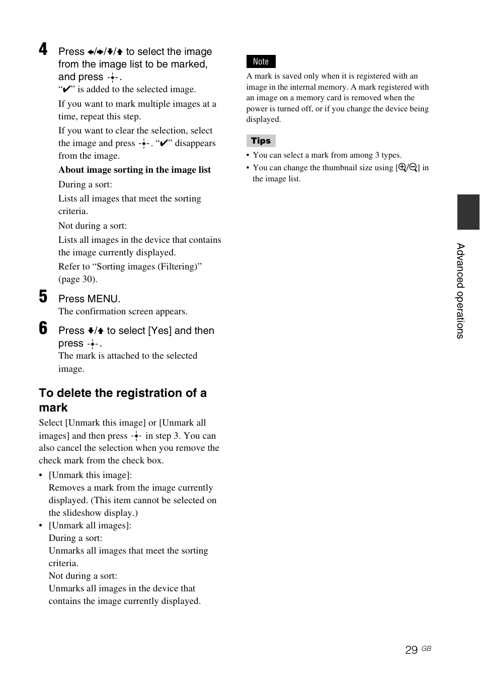 Sony DPF-X85 User Manual | Page 29 / 48