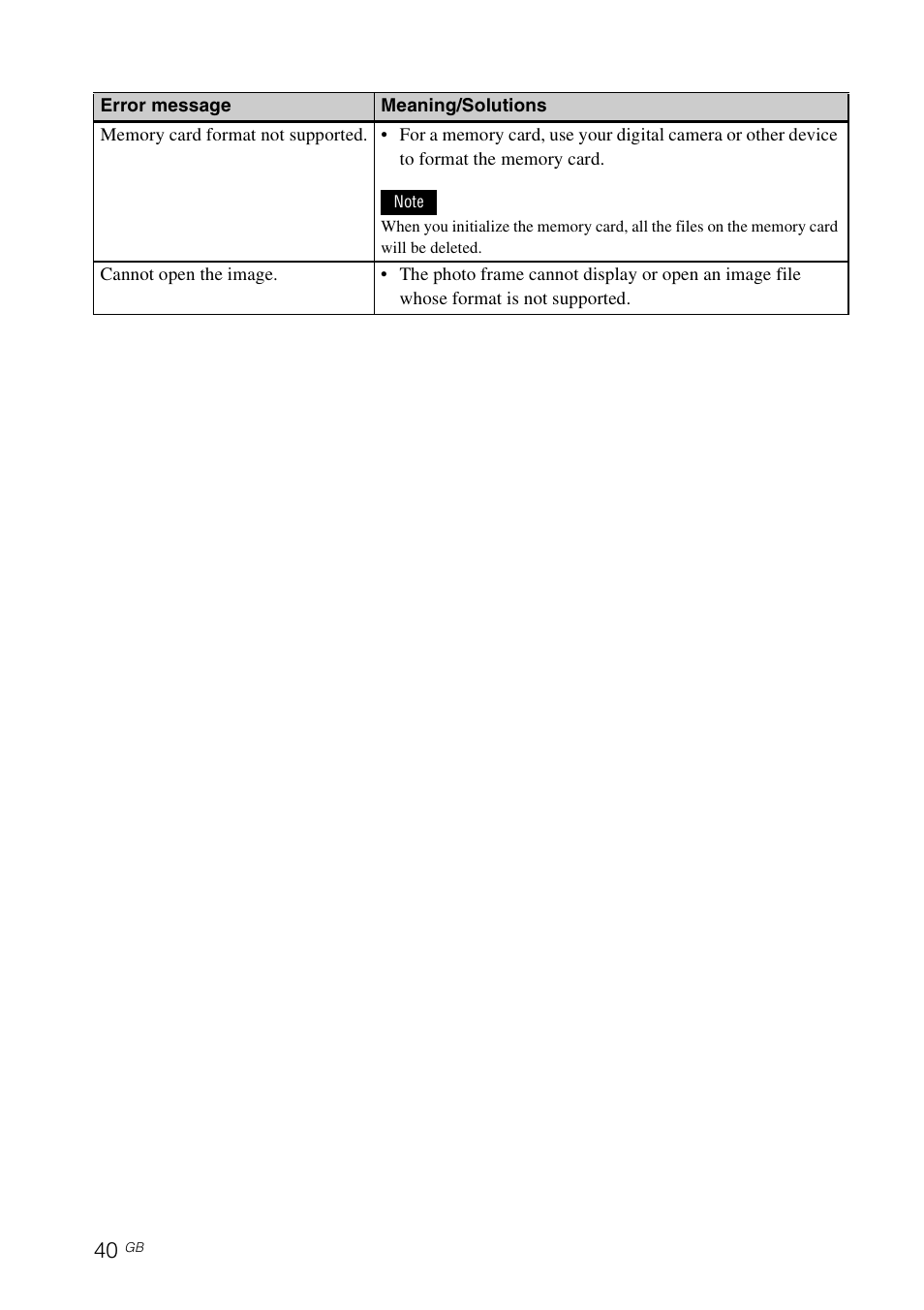 Sony DPF-X85 User Manual | Page 40 / 48
