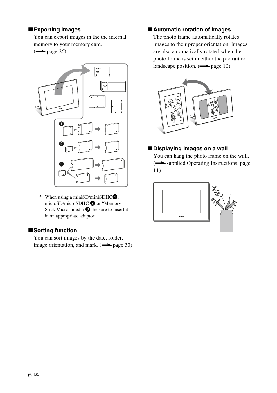Sony DPF-X85 User Manual | Page 6 / 48