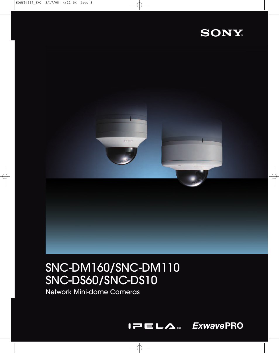 Sony SNC-DM110 User Manual | 8 pages