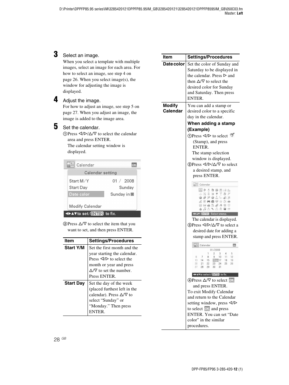 Sony DPP-FP85 User Manual | Page 28 / 92