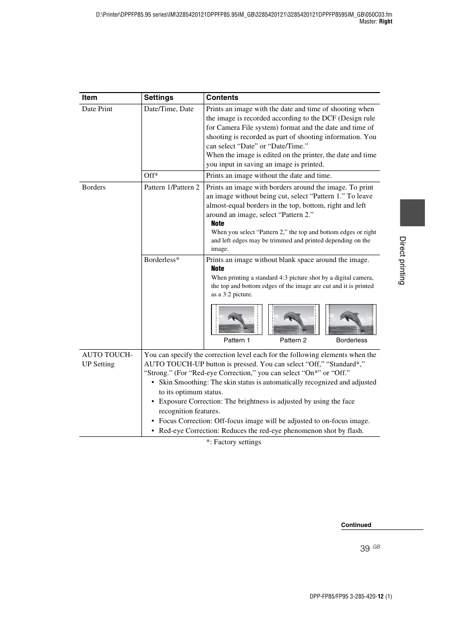 Sony DPP-FP85 User Manual | Page 39 / 92