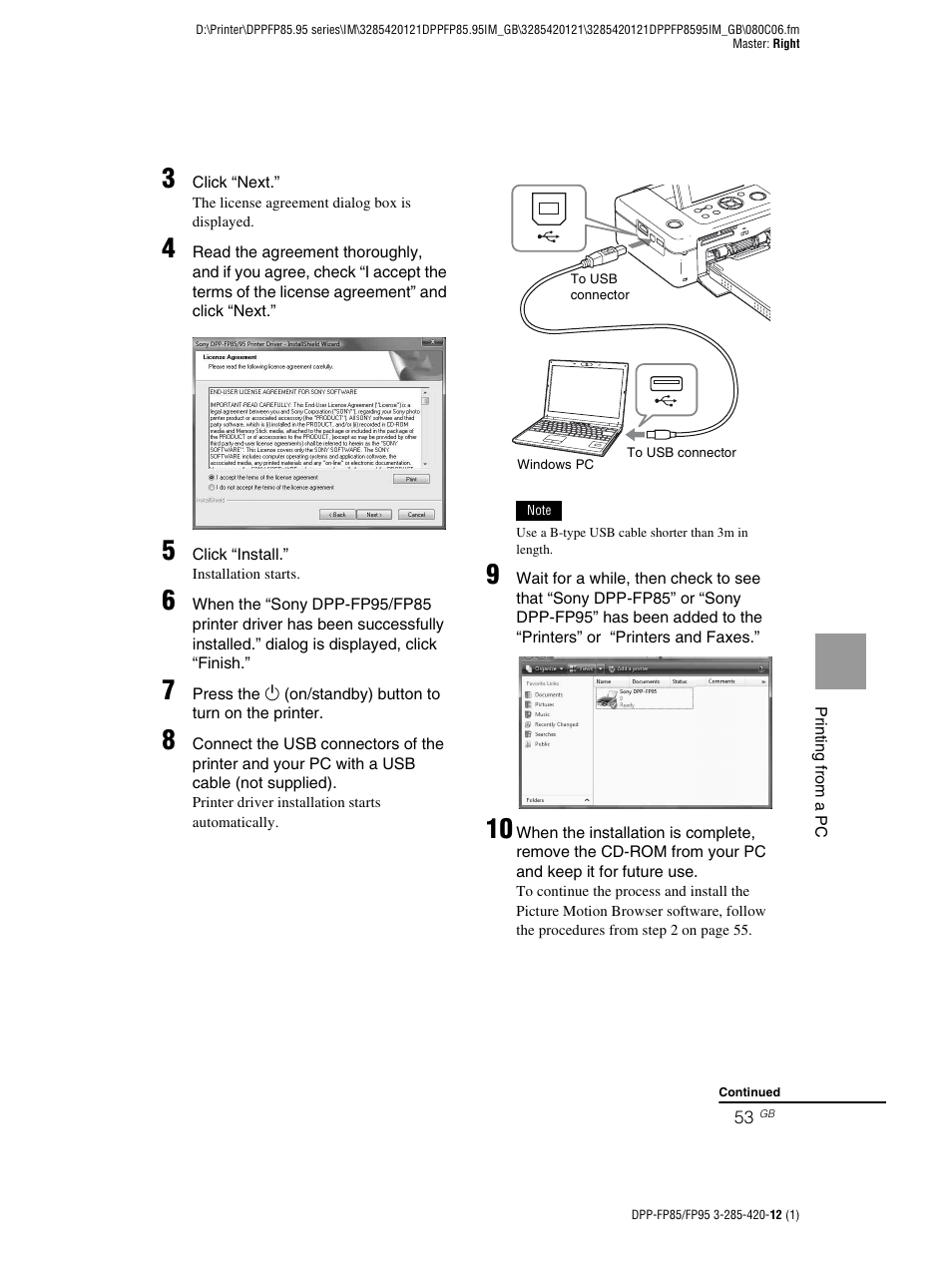 Sony DPP-FP85 User Manual | Page 53 / 92