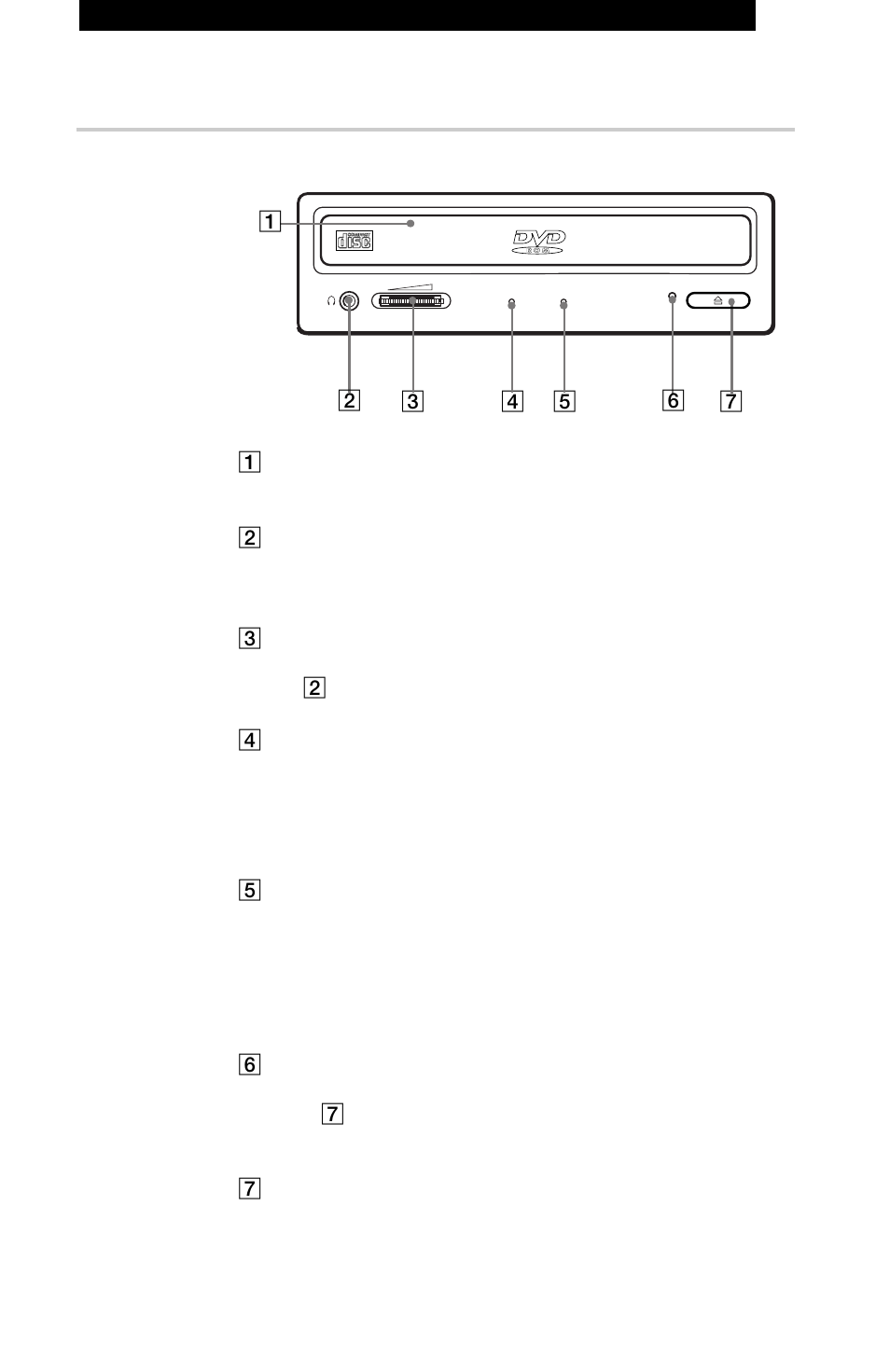 Location and function of parts and controls, Front panel, Front panel rear panel | Sony DDU220E User Manual | Page 8 / 28