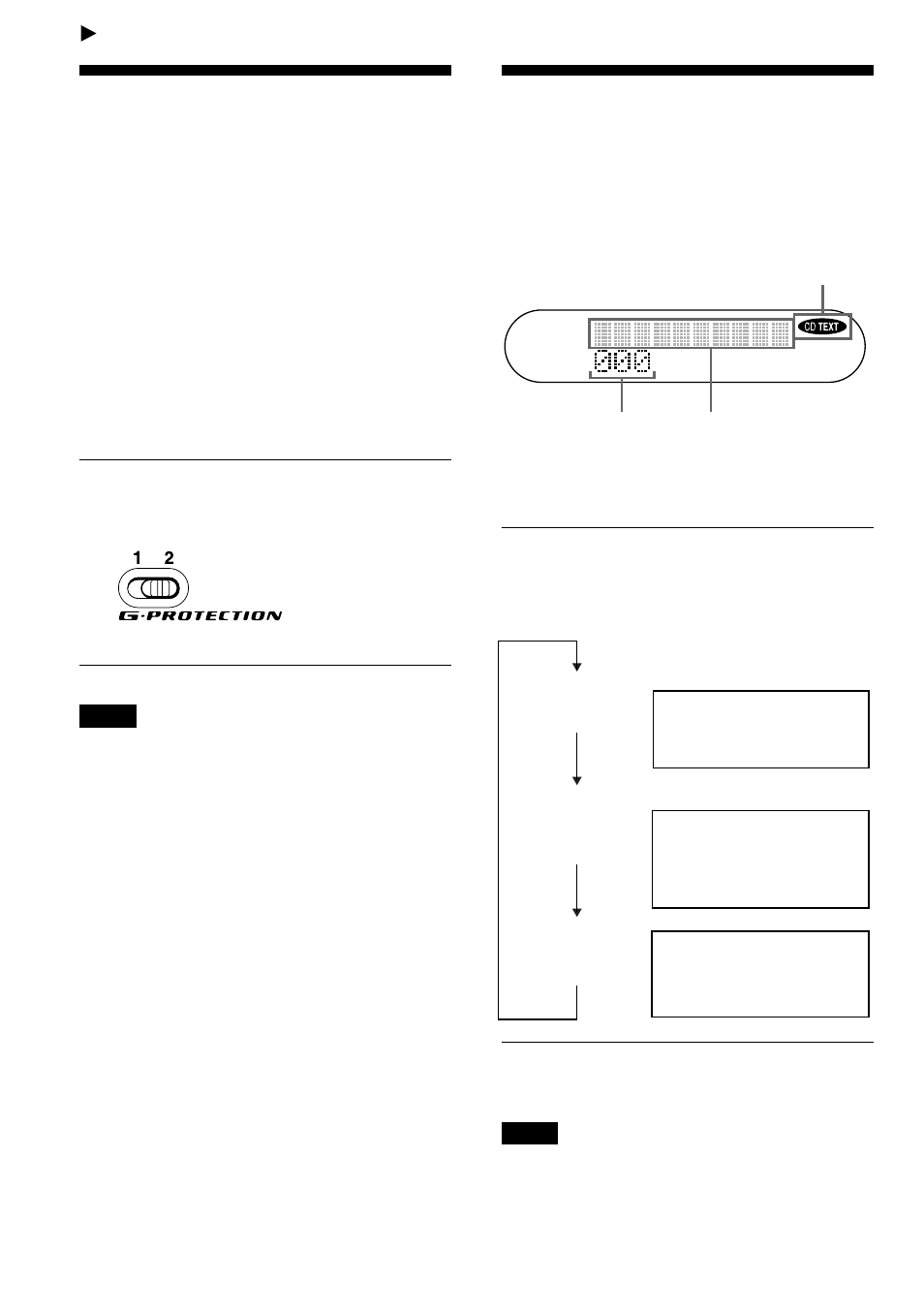 Available features, The g-protection function, Displaying cd text information | Sony D-CJ01 User Manual | Page 16 / 32