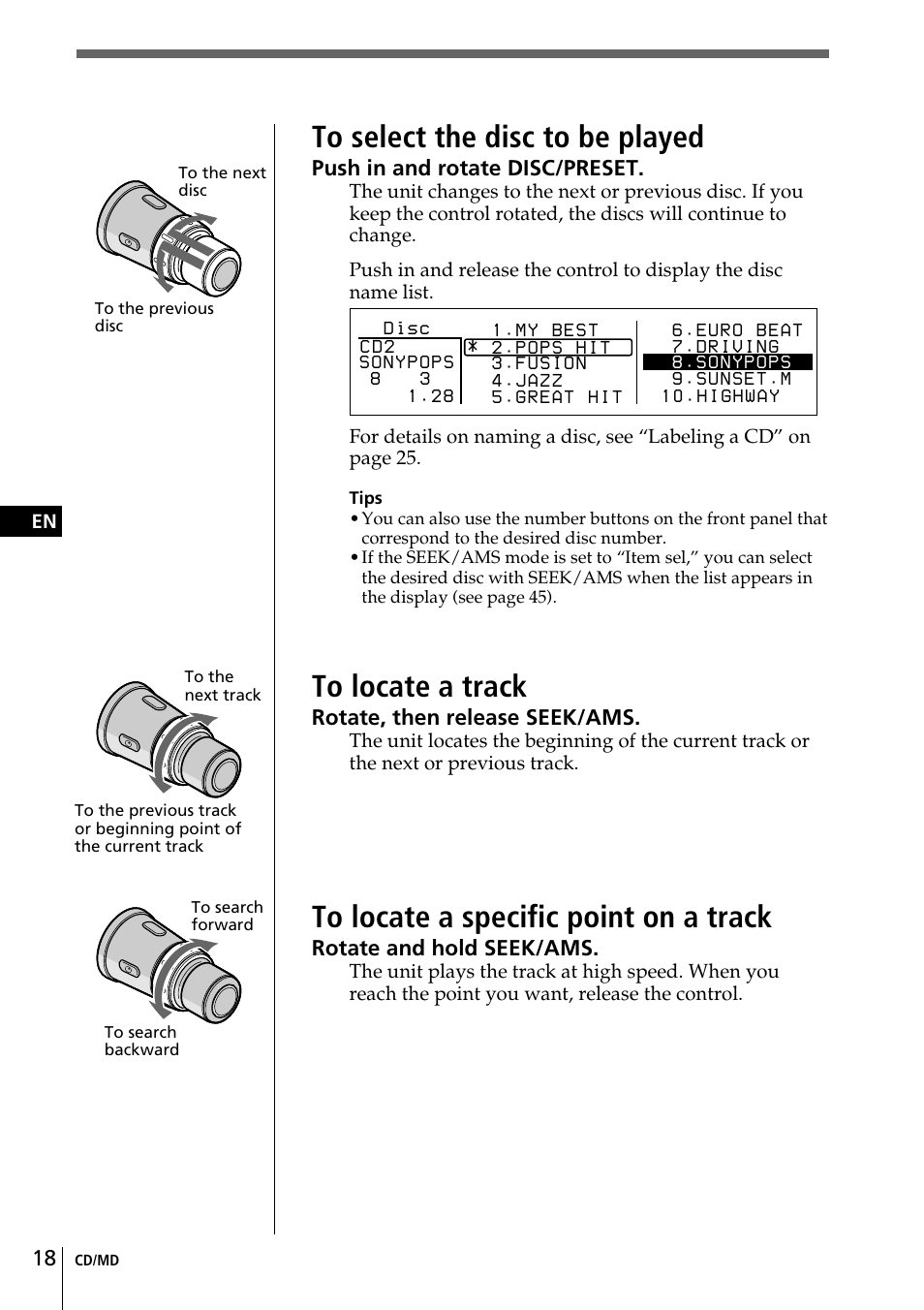 Sony CDX-C90 User Manual | Page 18 / 68