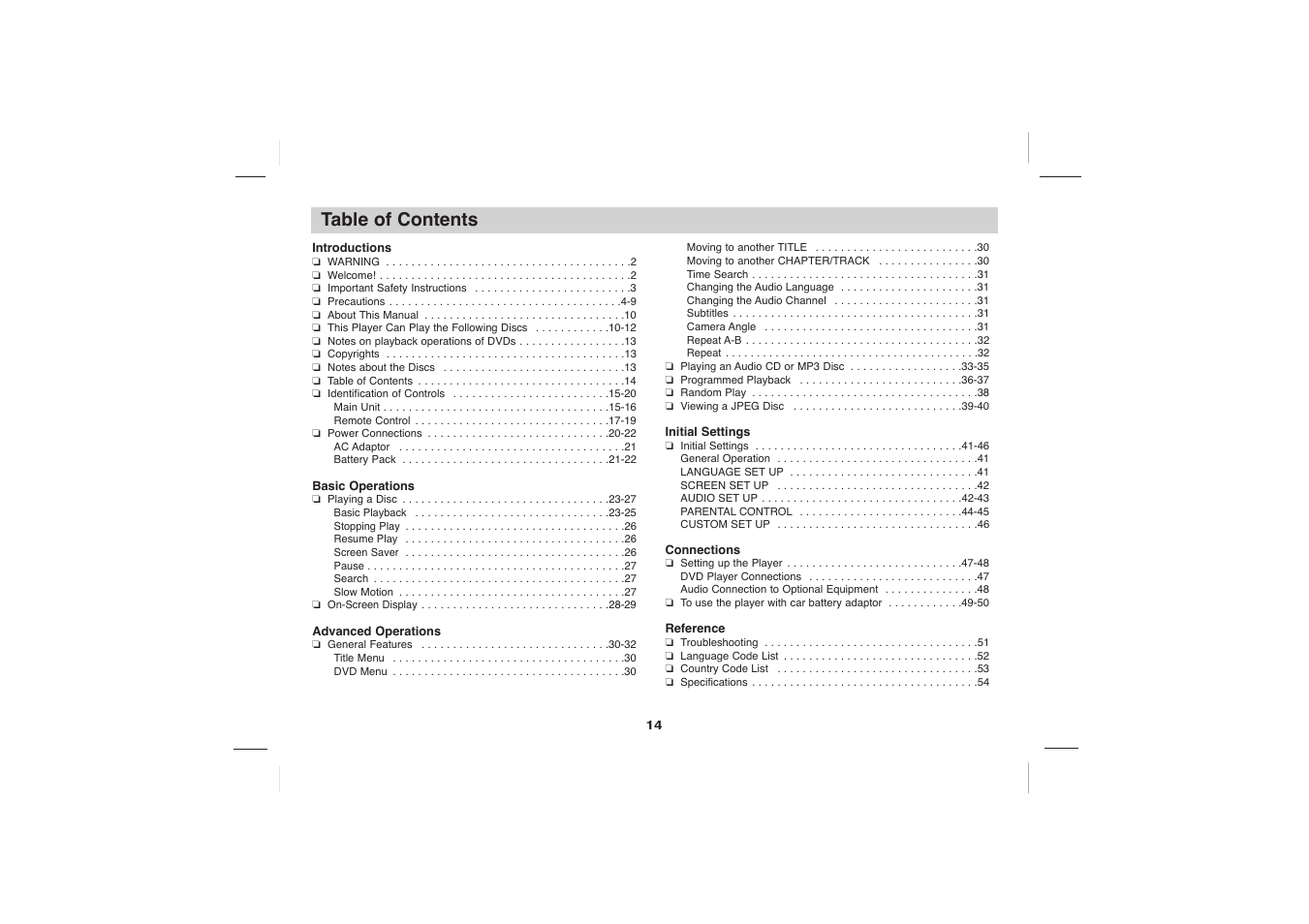 Sony DVP-FX705 User Manual | Page 14 / 55