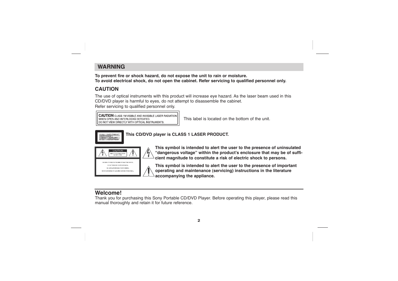 Sony DVP-FX705 User Manual | Page 2 / 55