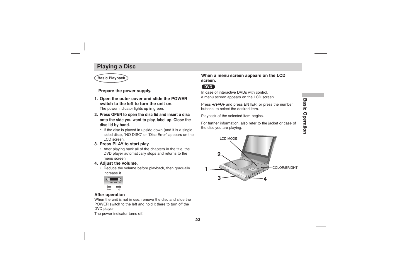 Playing a disc | Sony DVP-FX705 User Manual | Page 23 / 55