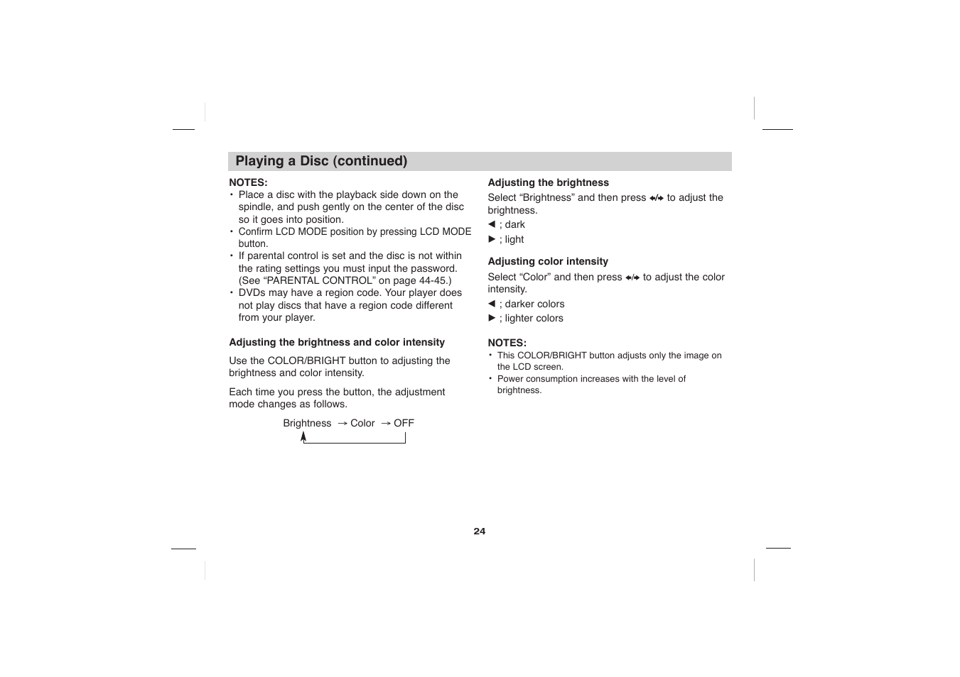 Sony DVP-FX705 User Manual | Page 24 / 55