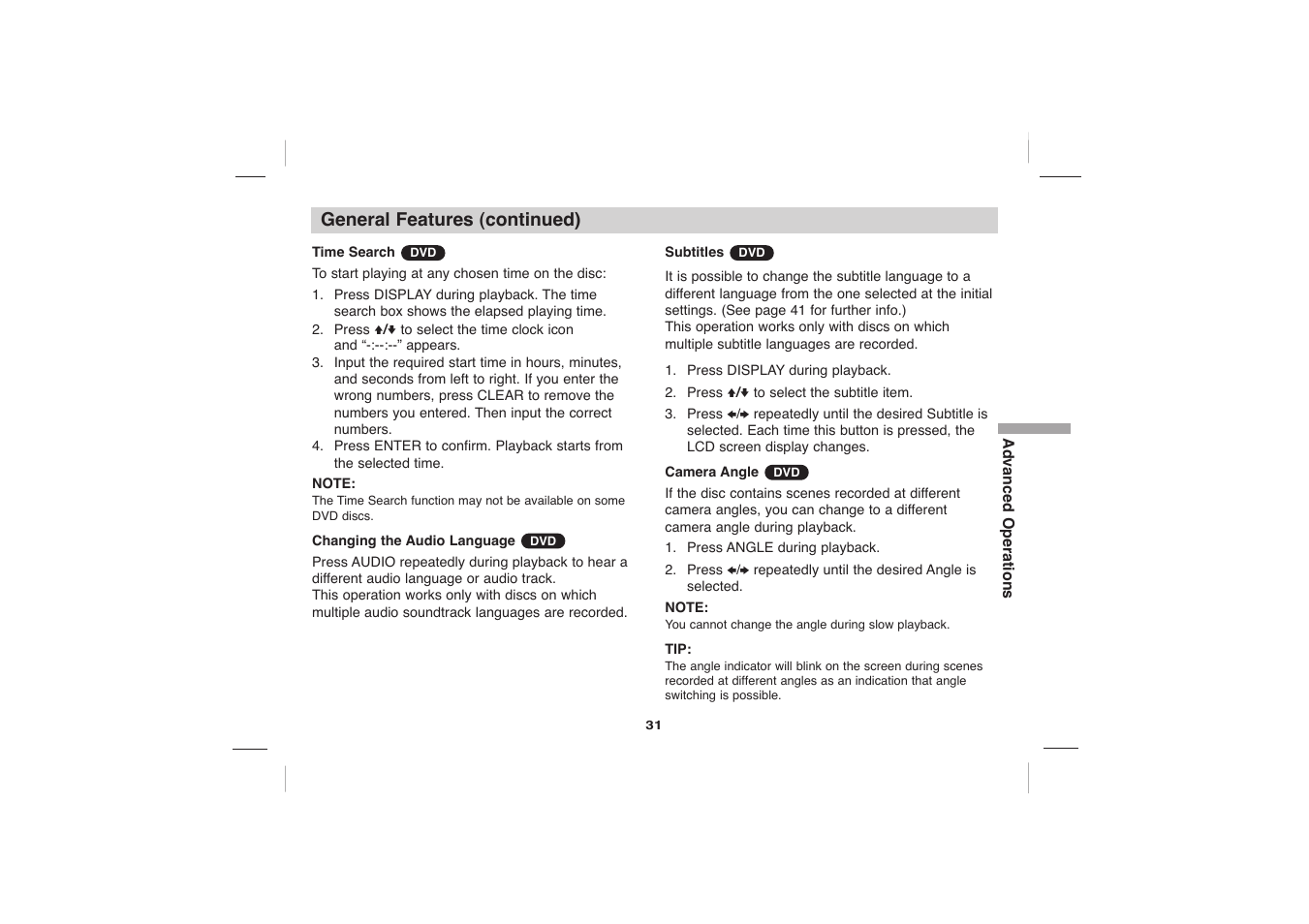 Sony DVP-FX705 User Manual | Page 31 / 55