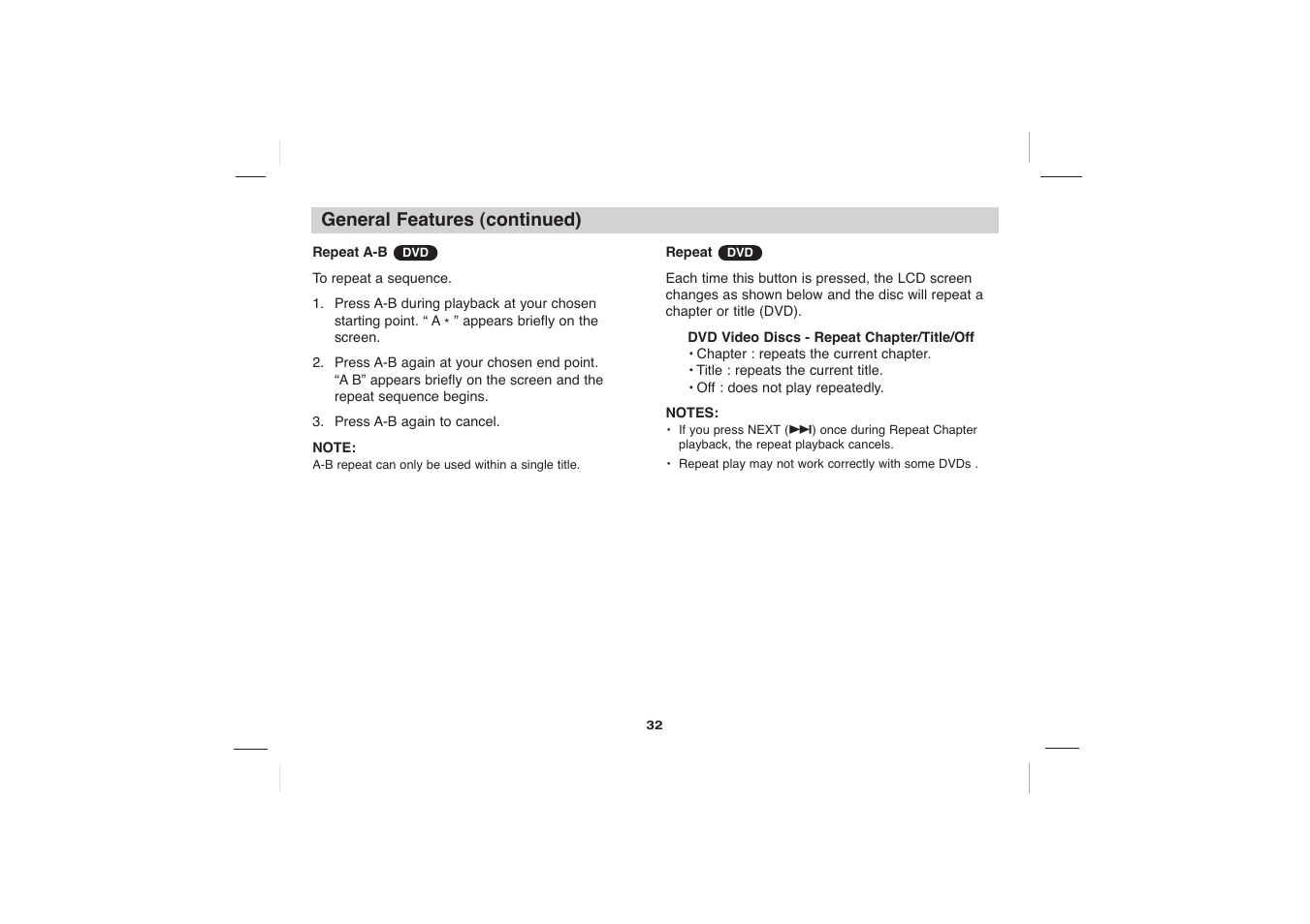 Sony DVP-FX705 User Manual | Page 32 / 55