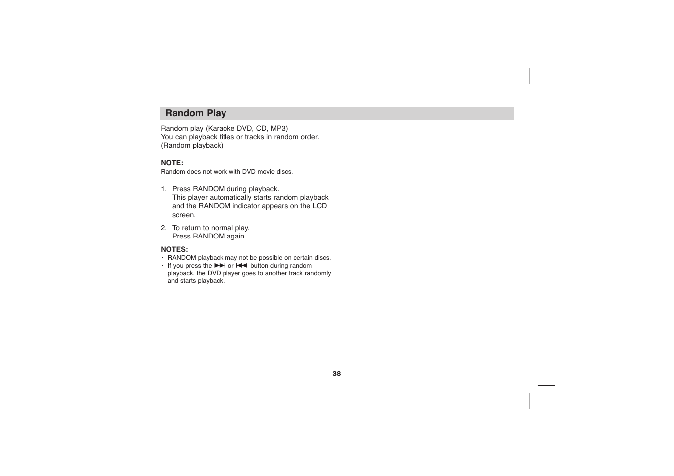 Sony DVP-FX705 User Manual | Page 38 / 55