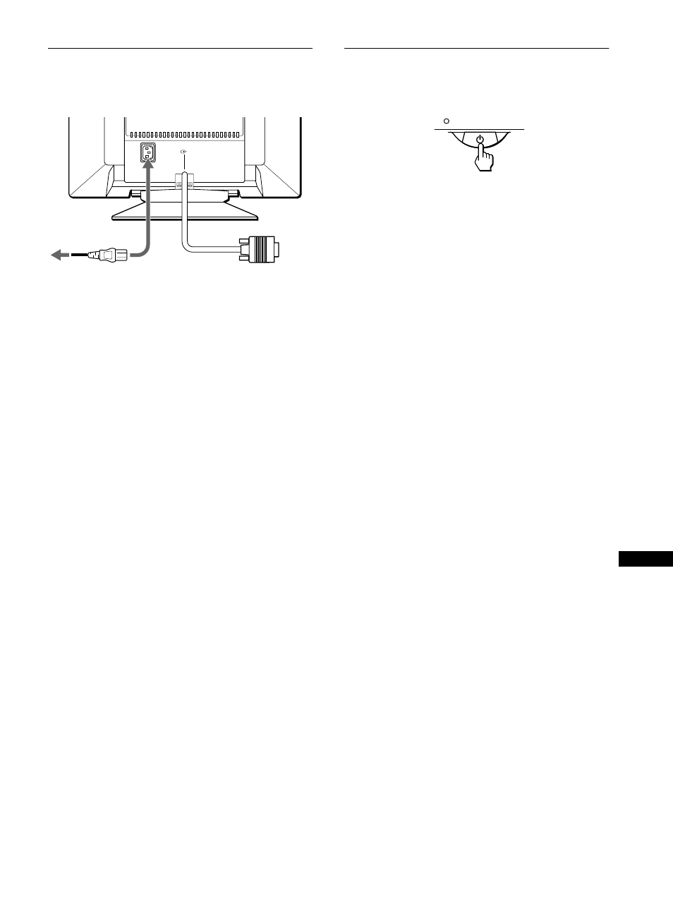 Steg 2: ansluta nätkabeln, Steg 3: slå på bildskärmen och datorn, Steg 2: a | Steg 3: s, Sidorna 7, G (sidan 7) | Sony Trinitron CPD-E400E User Manual | Page 103 / 132