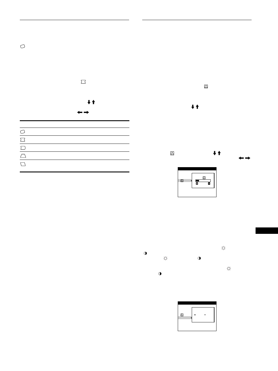 Justera bildens form (geom), Justera bildens färg (färg), Sidan 11) | Sony Trinitron CPD-E400E User Manual | Page 107 / 132