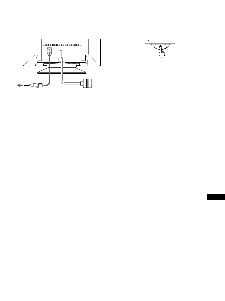 Stap 2: sluit het netsnoer aan, Stap 3: zet de monitor en de computer aan, Stap 2: s | Stap 3: ze | Sony Trinitron CPD-E400E User Manual | Page 119 / 132