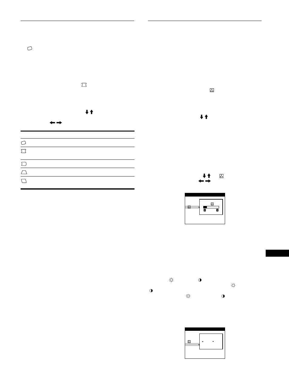 De beeldvorm regelen (geom), De beeldkleur regelen (kleur) | Sony Trinitron CPD-E400E User Manual | Page 123 / 132