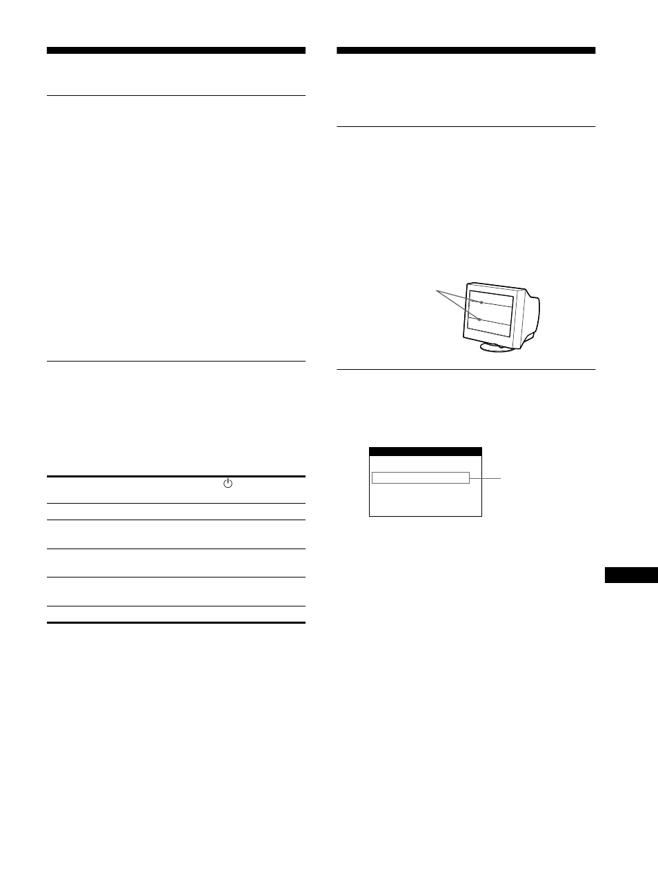 Technische kenmerken, Voorinstel- en gebruikersmodes, Stroomspaarfunctie | Storingzoeken, Schermberichten, Voorinstel- en gebruikersmodes stroomspaarfunctie | Sony Trinitron CPD-E400E User Manual | Page 127 / 132