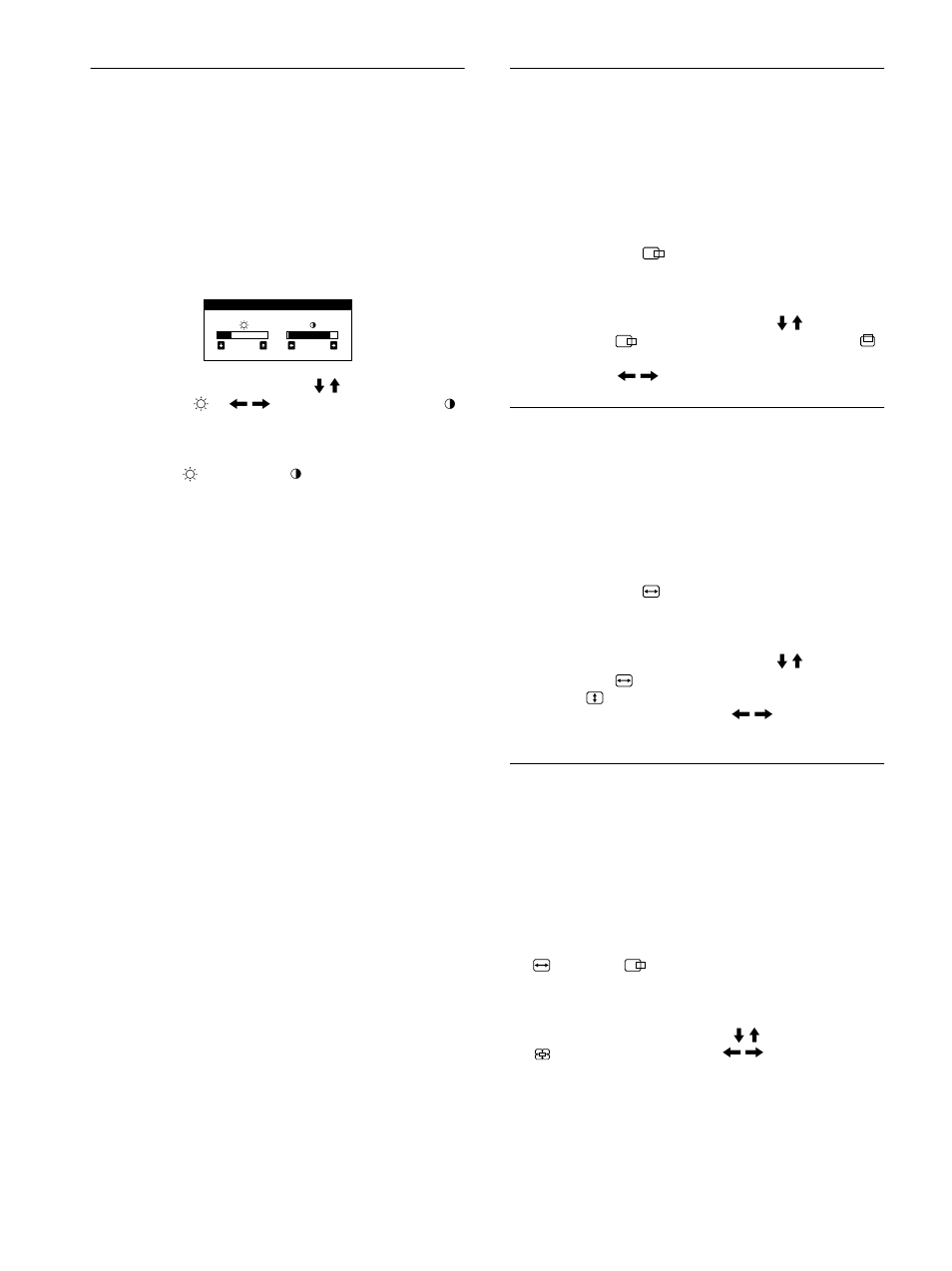 Regolazione della luminosità e del contrasto, Ingrandimento o riduzione dell’immagine (zoom), 10 regolazione della luminosità e del contrasto | Sony Trinitron CPD-E400E User Manual | Page 74 / 132