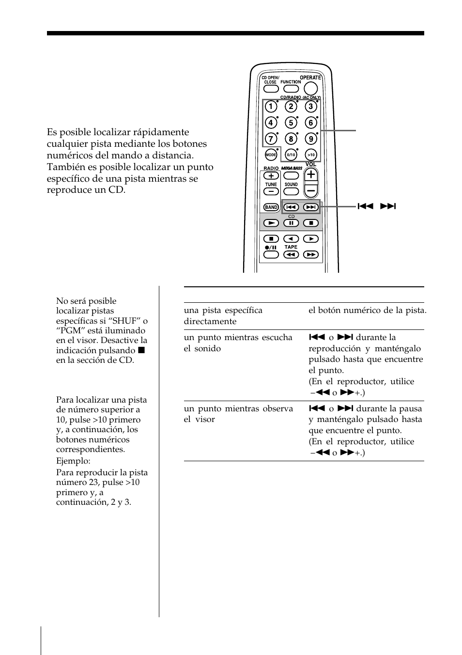 Localización de una pista específica | Sony ZS-D55 User Manual | Page 56 / 84