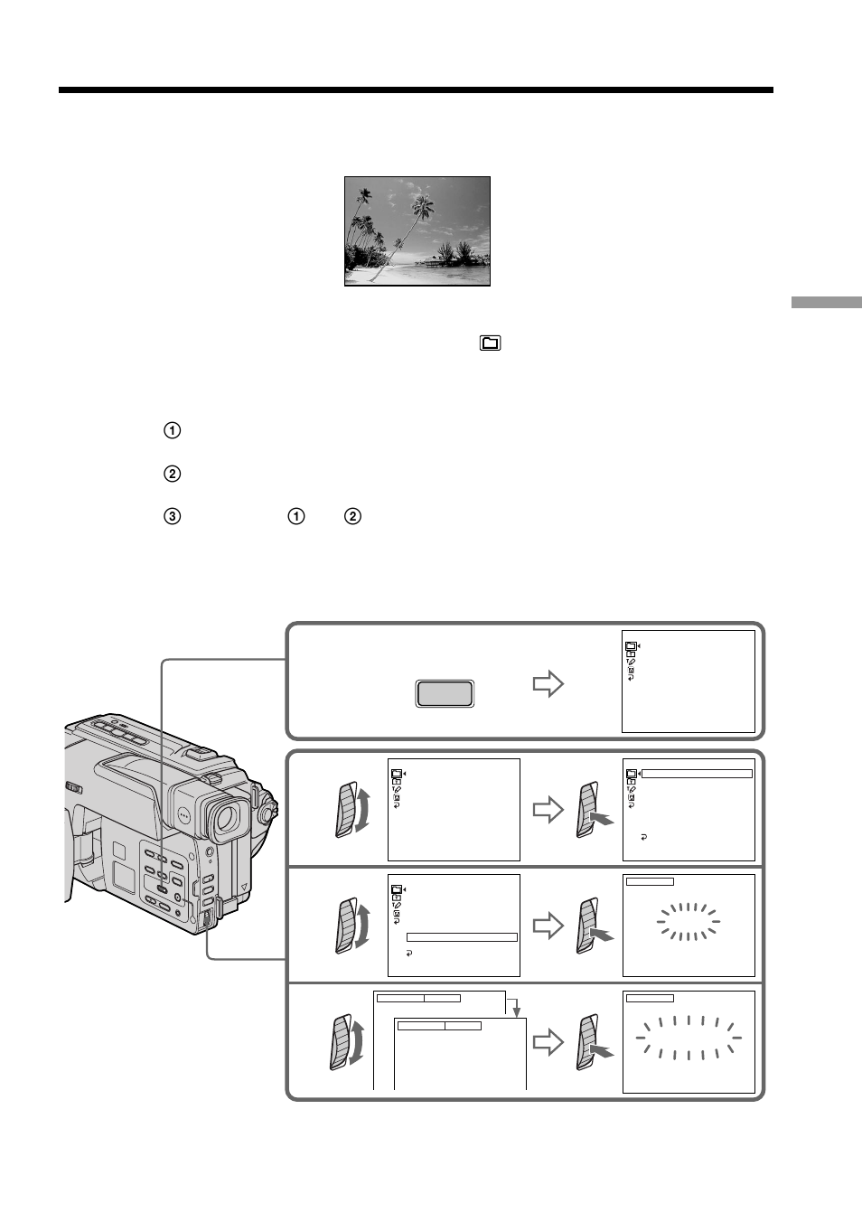 Superimposing a title | Sony CCD-TRV49 User Manual | Page 43 / 80