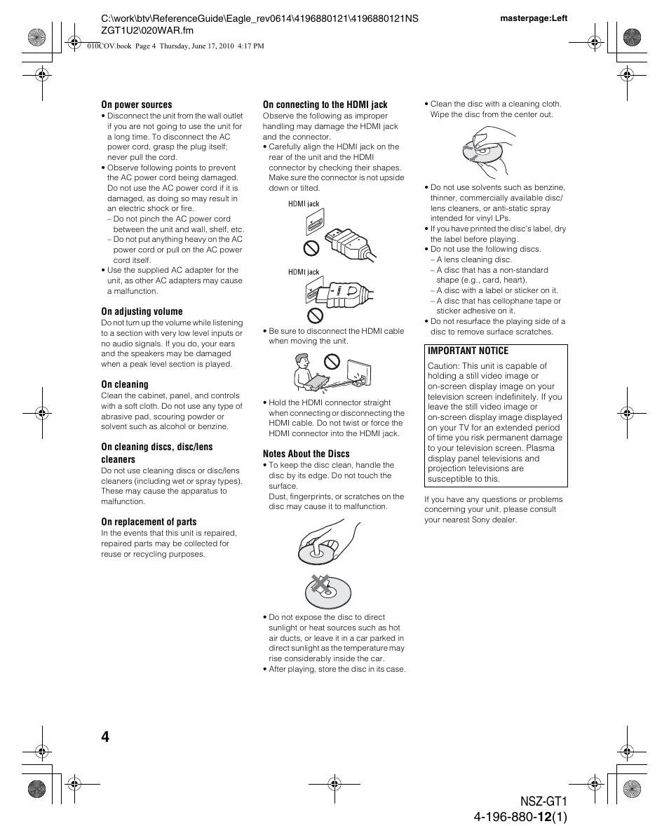 Sony NSZ-GT1 User Manual | Page 4 / 8