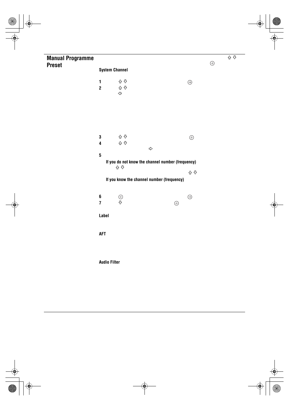 Manual programme preset | Sony BRAVIA KDL-20S2000 User Manual | Page 26 / 103