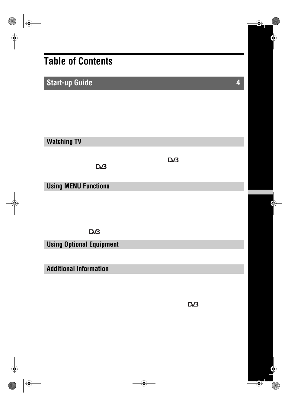 Sony BRAVIA KDL-20S2000 User Manual | Page 3 / 103