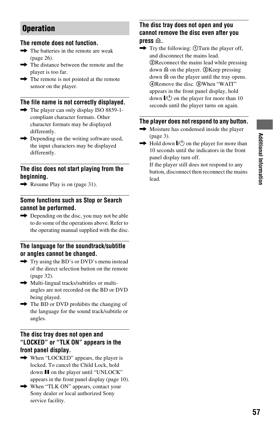 Operation | Sony 3-452-775-11(1) User Manual | Page 57 / 71