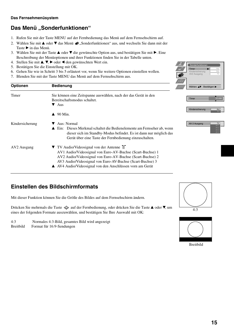 Sony FD Trinitron KV-34FQ75 D User Manual | Page 19 / 160