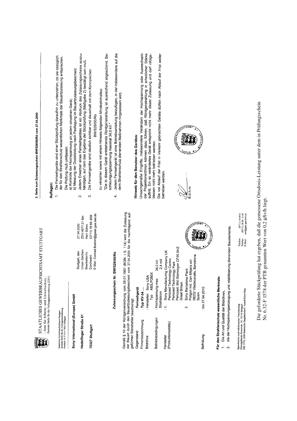 Sony FD Trinitron KV-34FQ75 D User Manual | Page 2 / 160