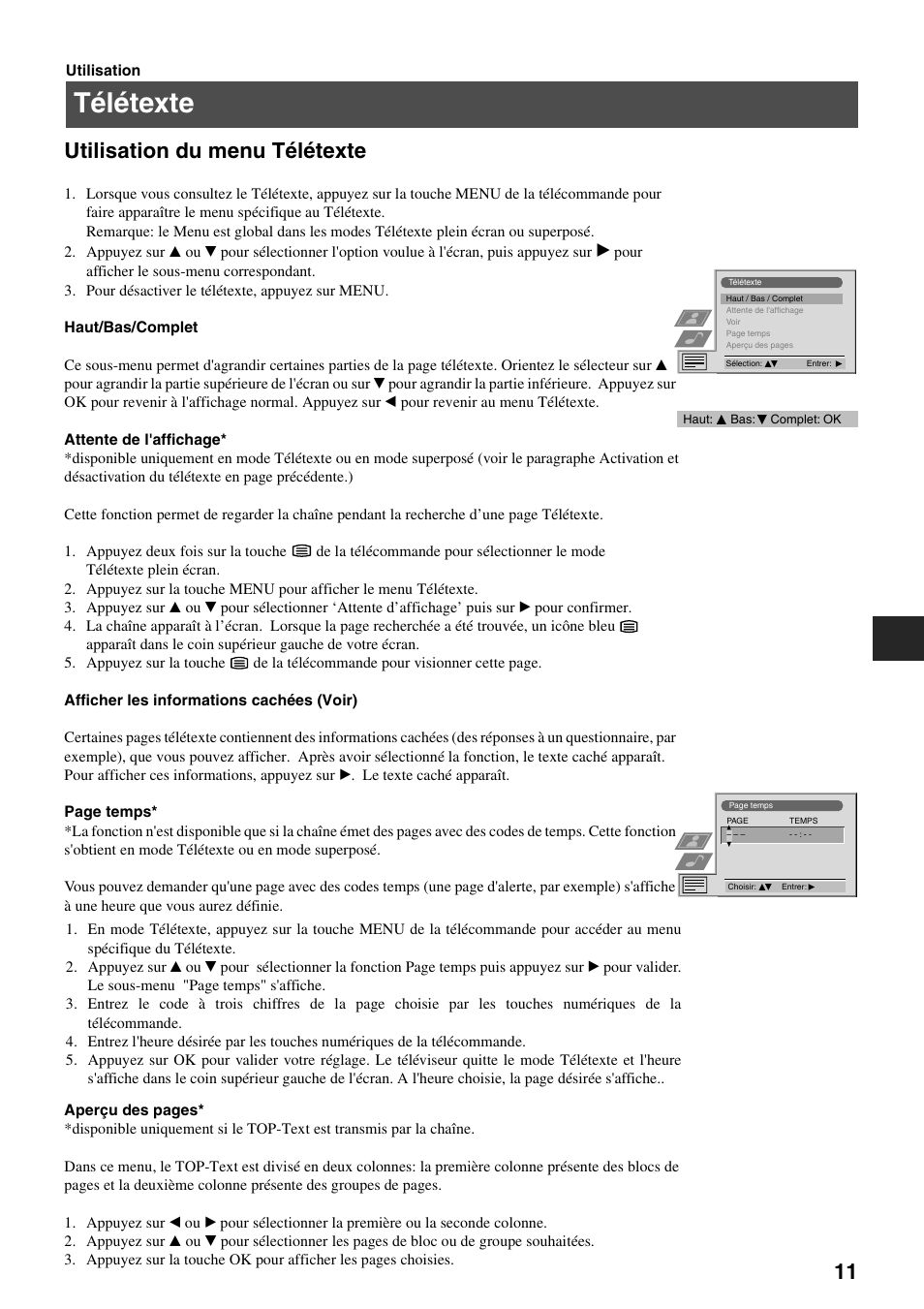 Télétexte, Utilisation du menu télétexte | Sony FD Trinitron KV-34FQ75 D User Manual | Page 41 / 160