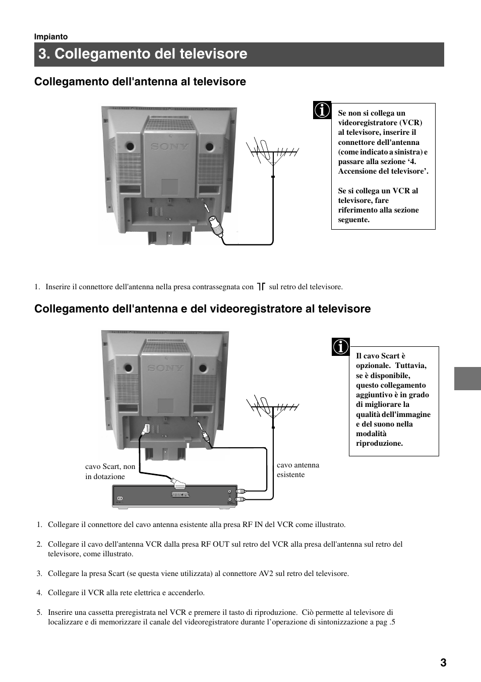 Collegamento del televisore | Sony FD Trinitron KV-34FQ75 D User Manual | Page 85 / 160