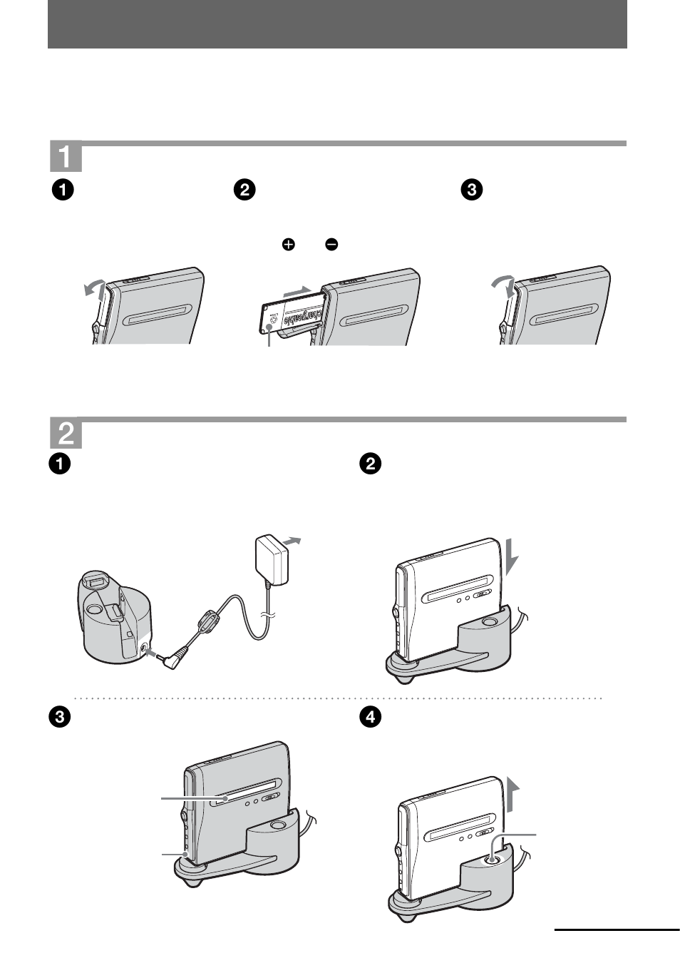 Getting started | Sony WALKMAN MZ-NH1 User Manual | Page 17 / 128