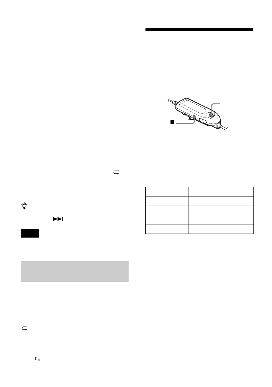 Playing tracks repeatedly (repeat play), Searching for a track (search) | Sony WALKMAN MZ-NH1 User Manual | Page 48 / 128