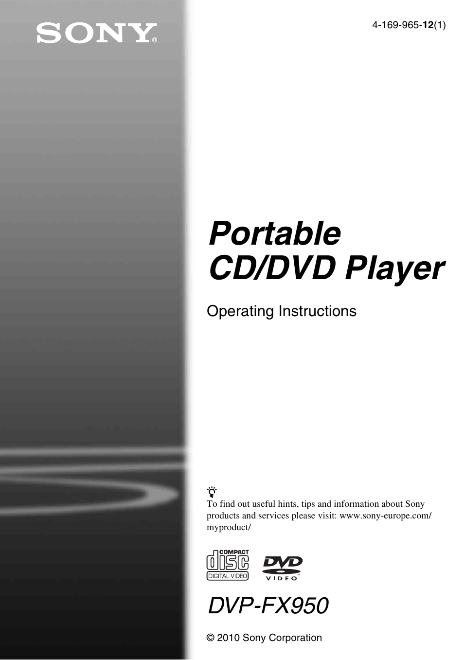 Sony DVP-FX950 User Manual | 36 pages