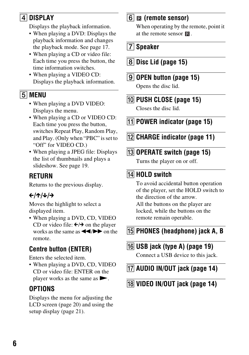 Sony DVP-FX950 User Manual | Page 6 / 36