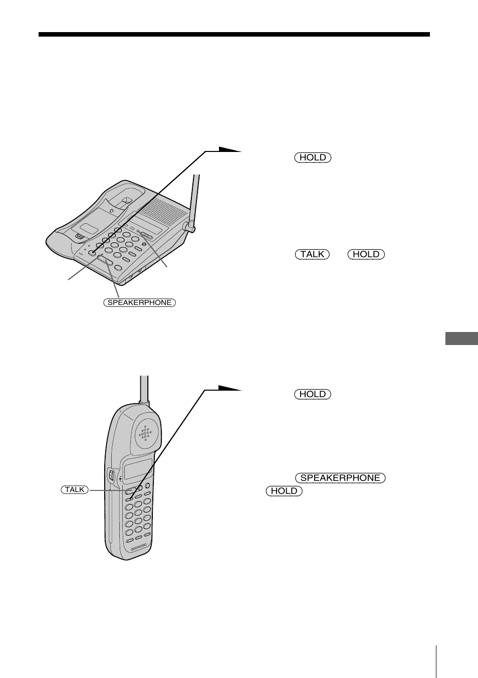 Switching the phones during a call, To switch from the base phone to the handset, To switch from the handset to the base phone | Sony SPP-ID975 User Manual | Page 35 / 116