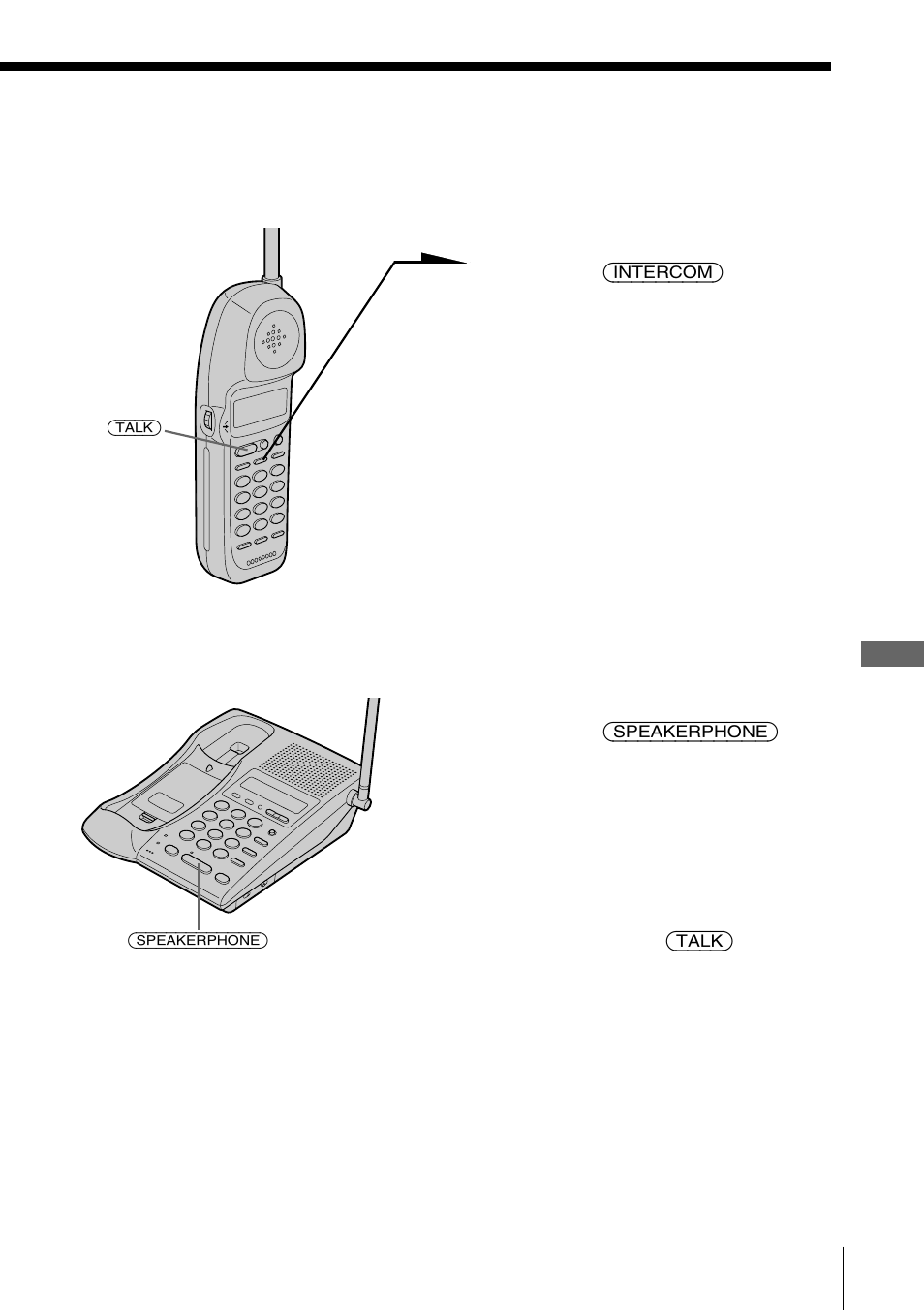 Para transferir del microteléfono al teléfono base | Sony SPP-ID975 User Manual | Page 95 / 116